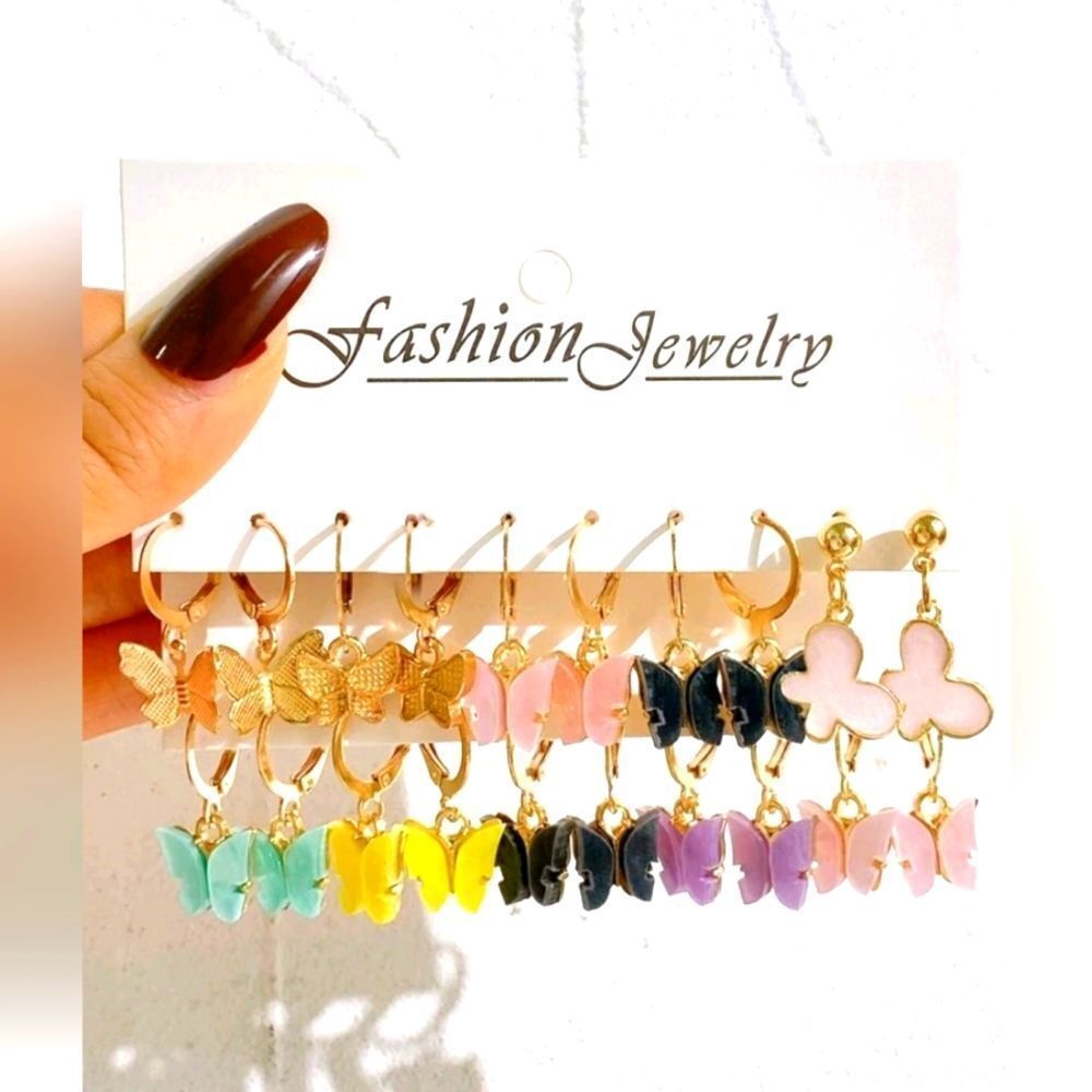 20 Piece Butterfly 🦋 Dangle Earrings Multicolor 🌈 Fashion NWTags 🎁